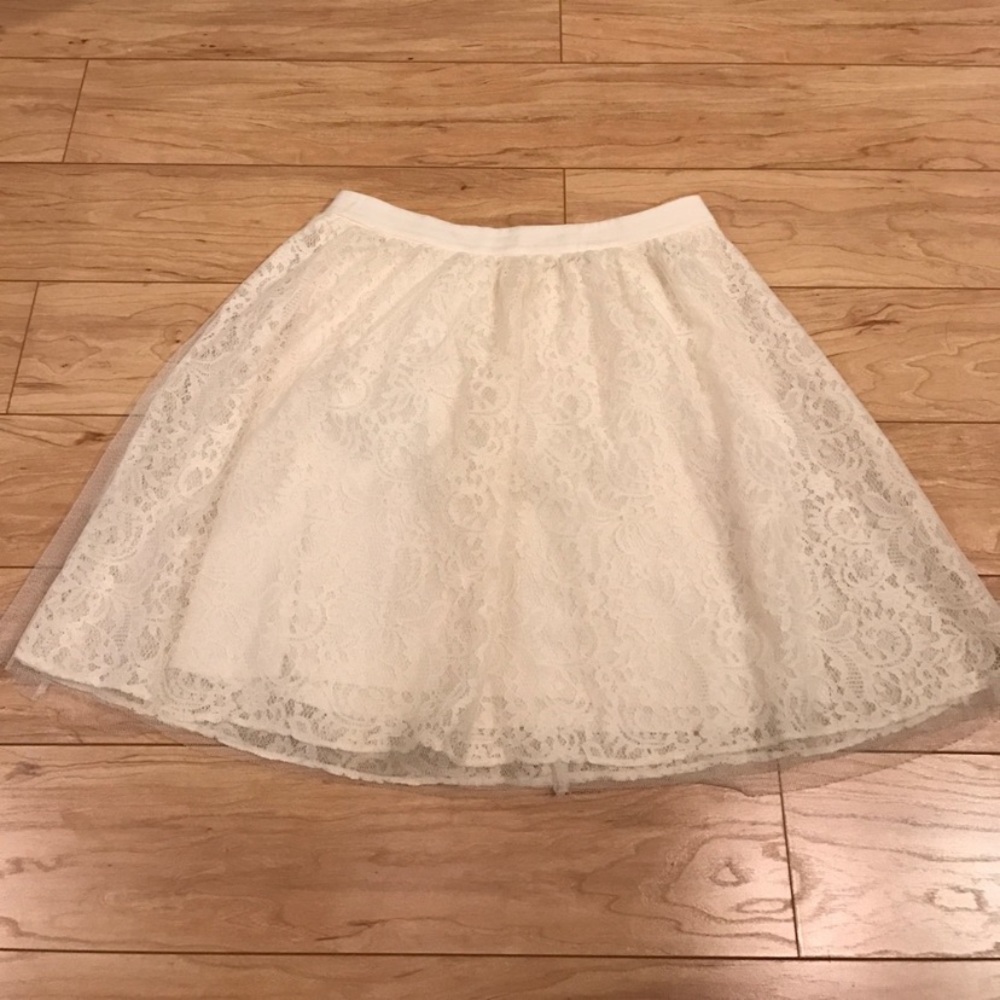 Lace Tulle Skirt - Express